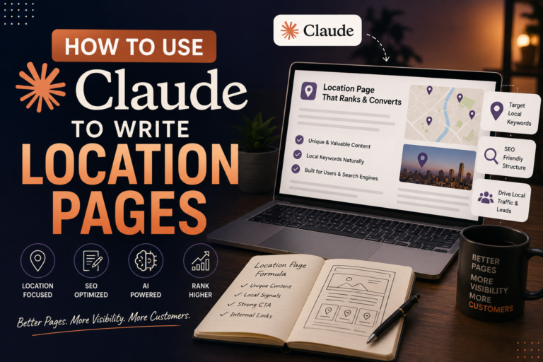 how to use claude to write location pages