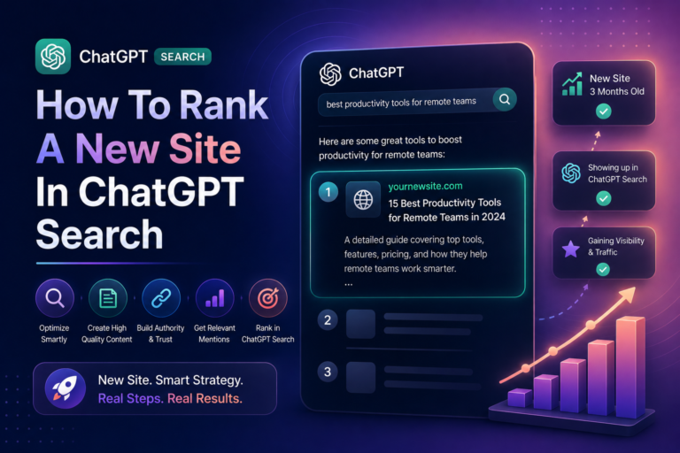 How To Rank A New Site In ChatGPT Search
